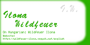 ilona wildfeuer business card